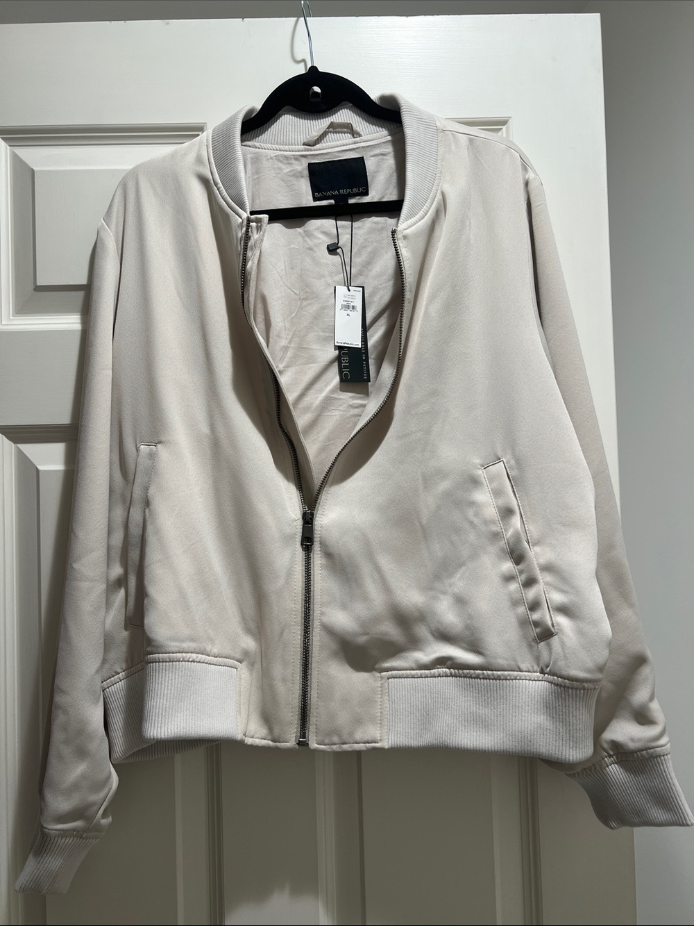 Banana Republic Light Cream Bomber Jacket